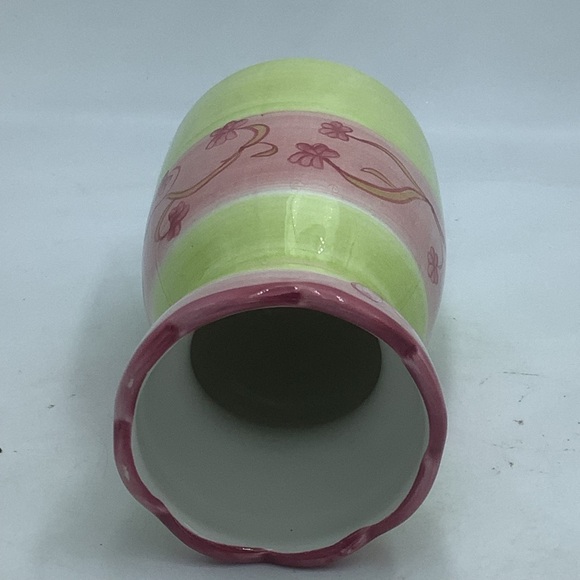 I Godinger & Co. Chartreuse  and Pink Vase - Picture 6 of 8